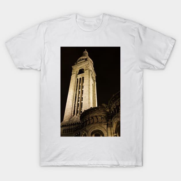 Sacre Coeur At Night - 2 © T-Shirt by PrinceJohn